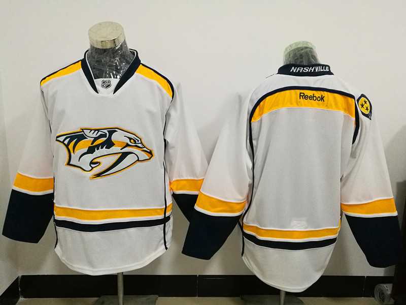 Nashville Predators Blank White Stitched NHL Jersey